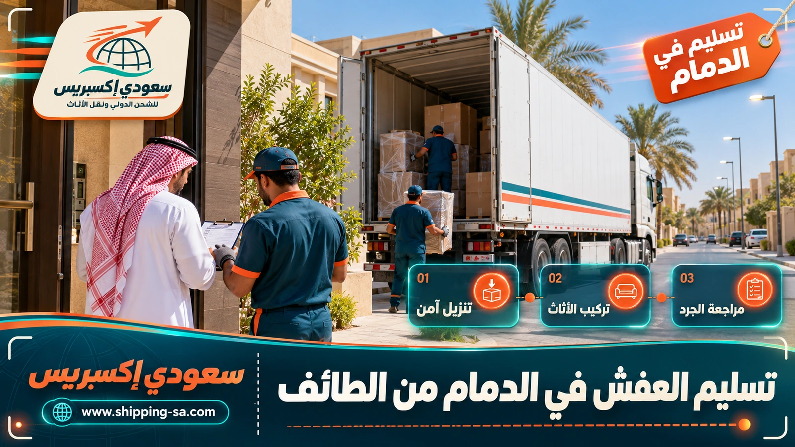 تسليم العفش في الدمام من الطائف
