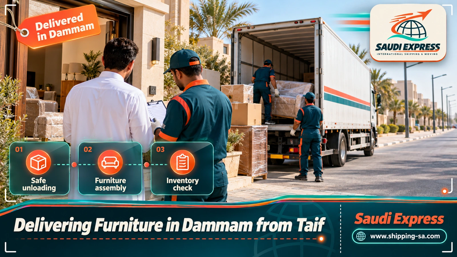 Delivering Furniture in Dammam from Taif