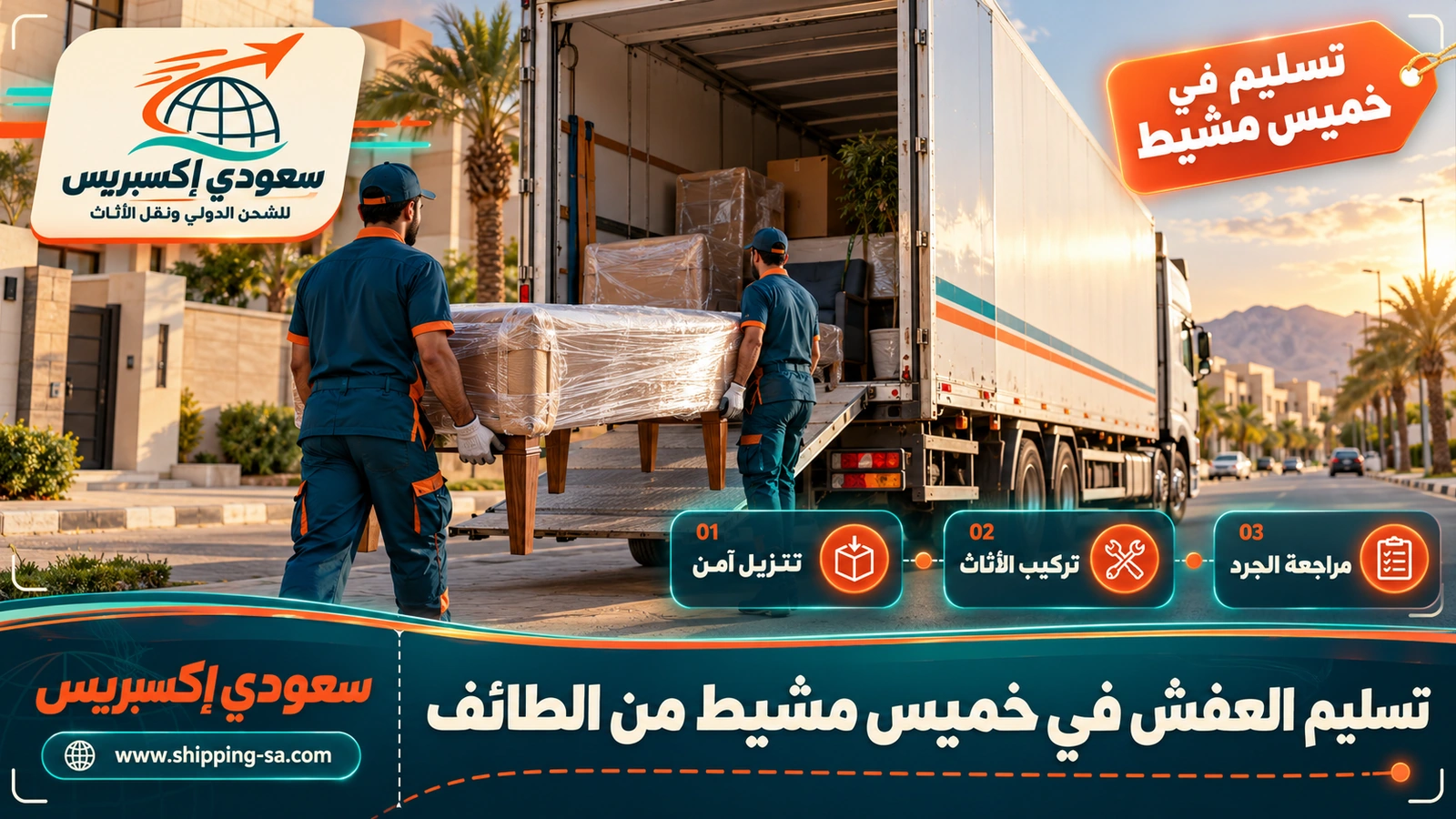 تسليم العفش في خميس مشيط من الطائف