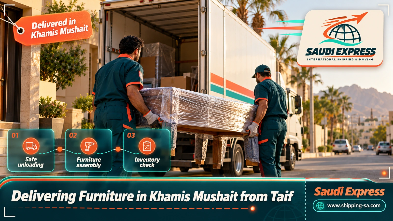 Delivering Furniture in Khamis Mushait from Taif