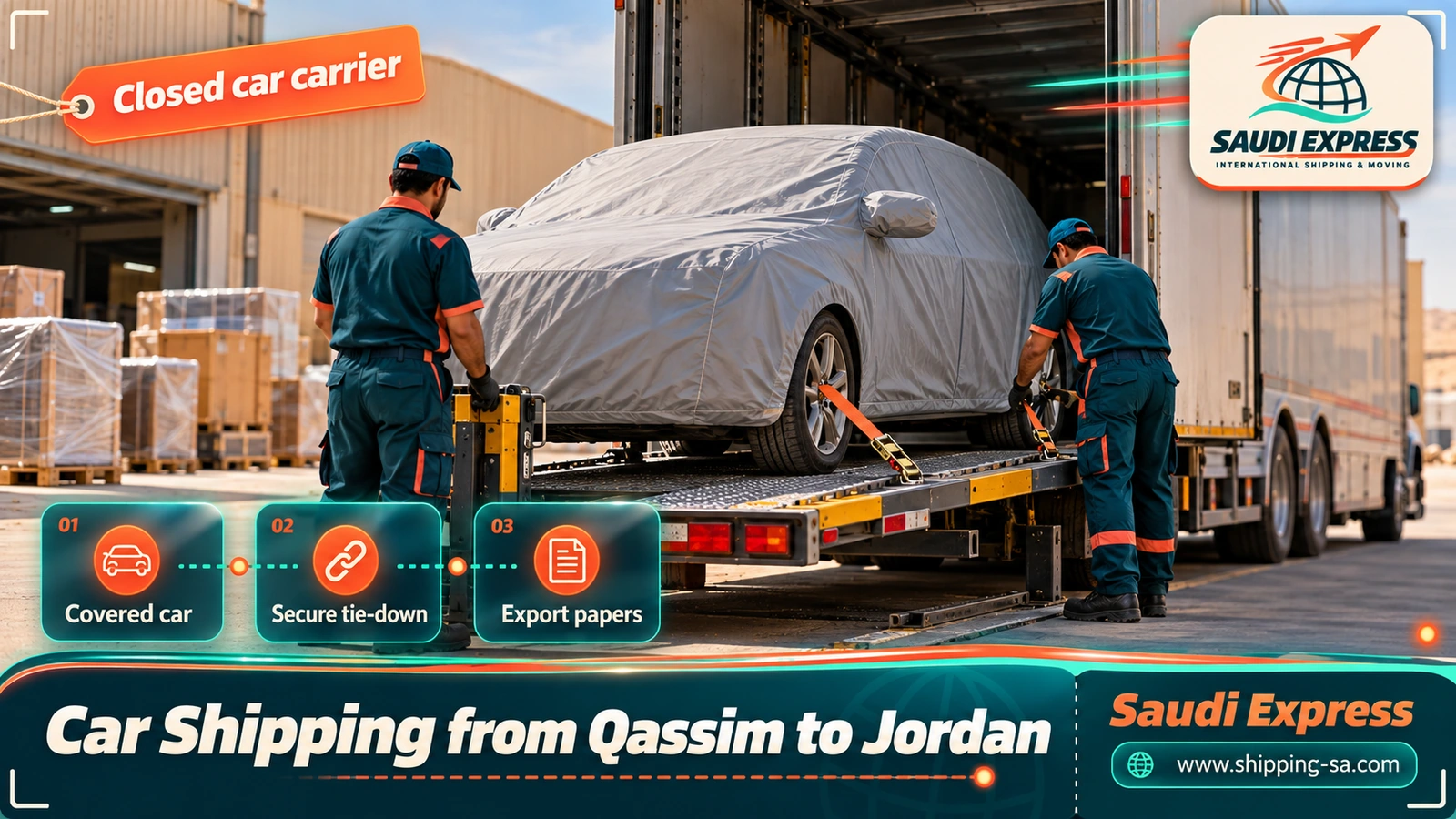 Car Shipping from Qassim to Jordan