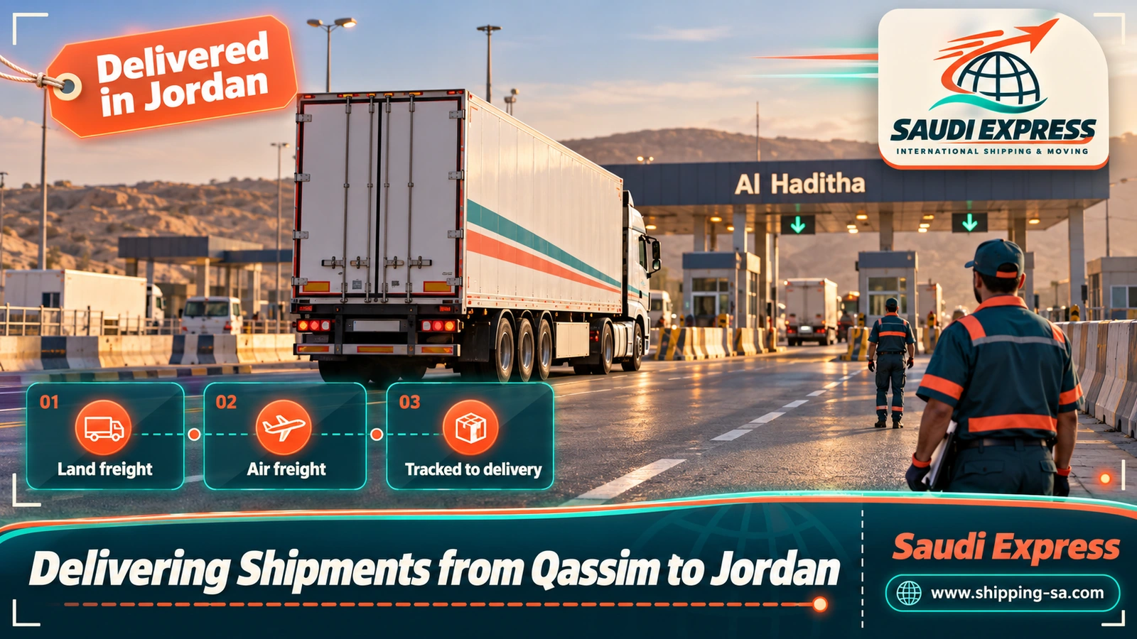 Delivering Shipments from Qassim to Jordan