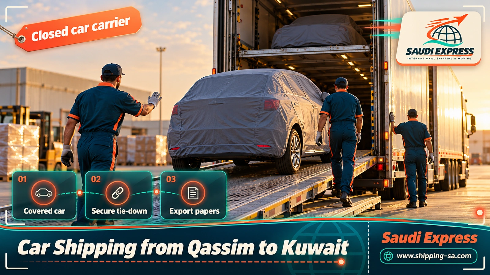 Car Shipping from Qassim to Kuwait