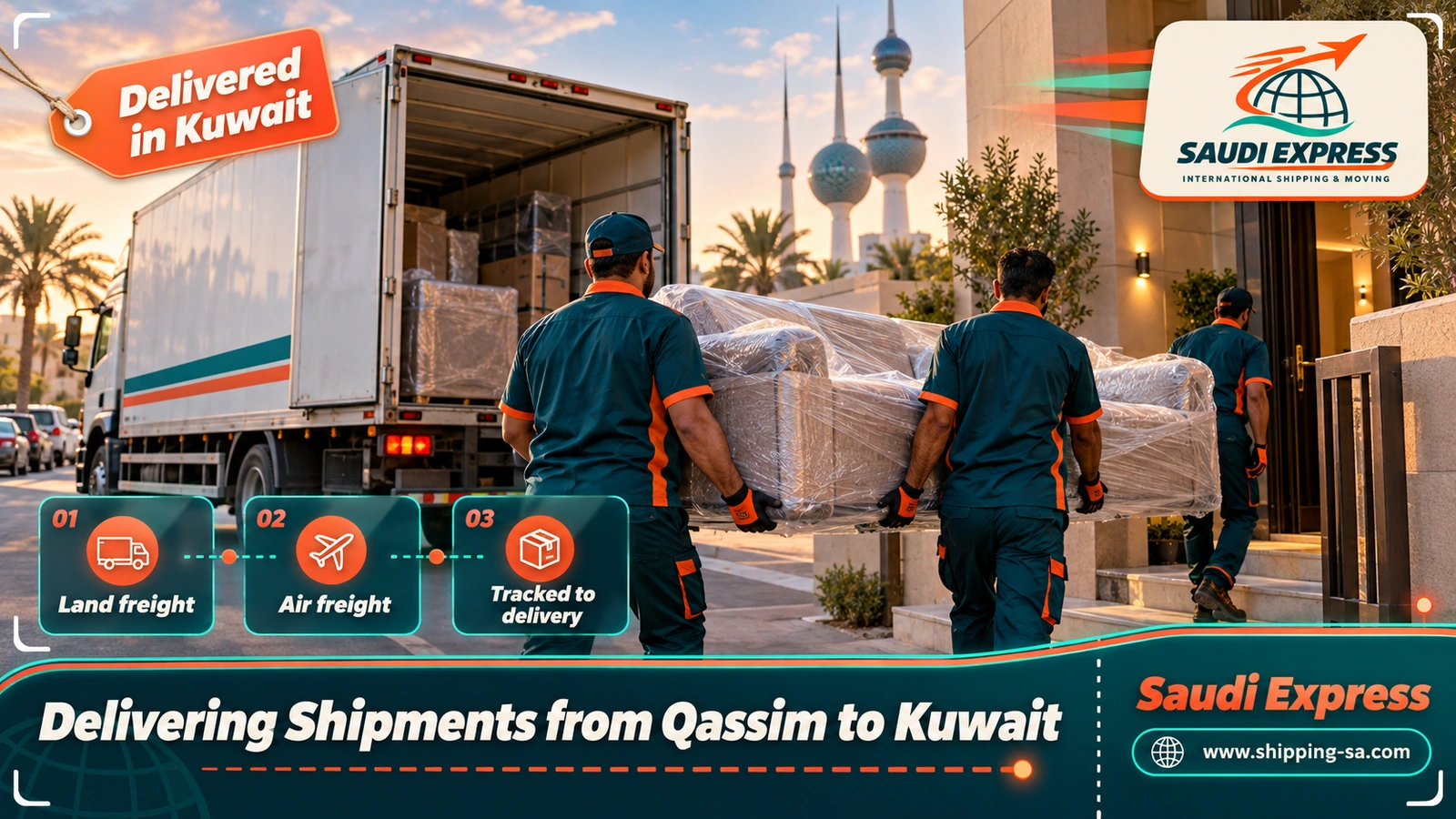 Delivering Shipments from Qassim to Kuwait