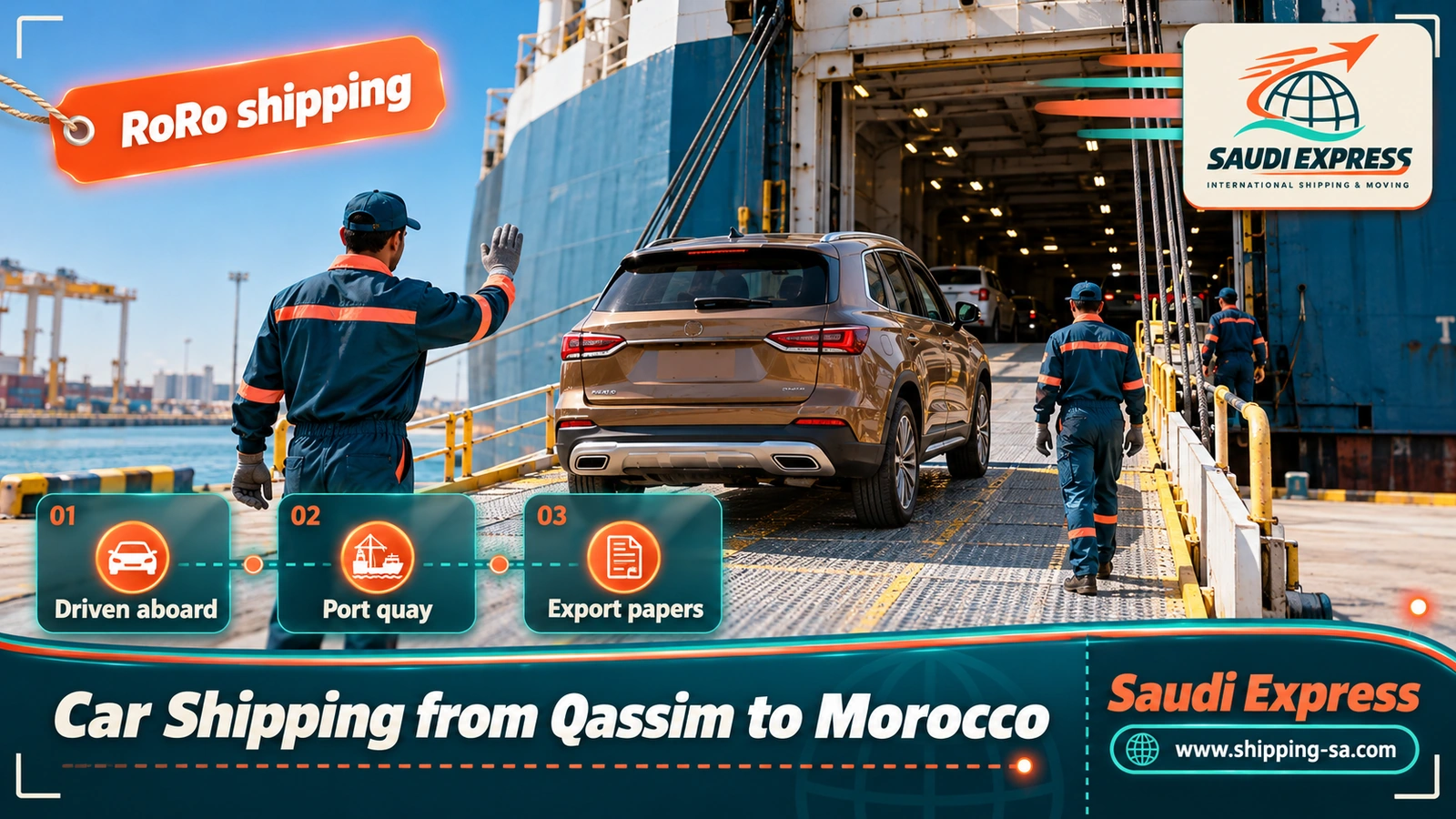 Car Shipping from Qassim to Morocco