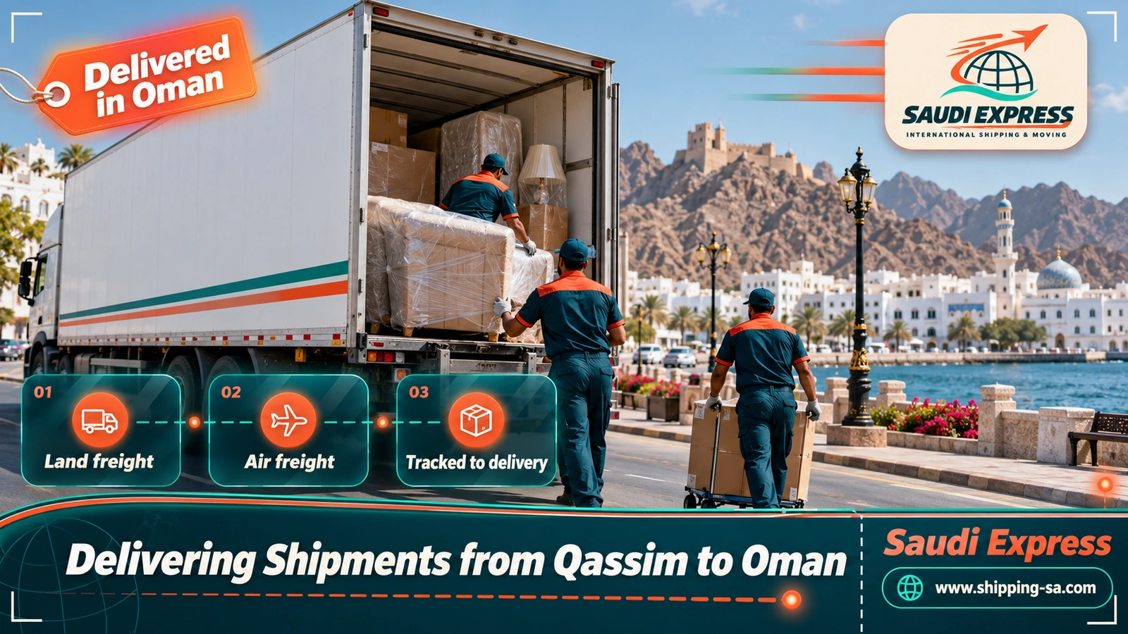 Delivering Shipments from Qassim to Oman