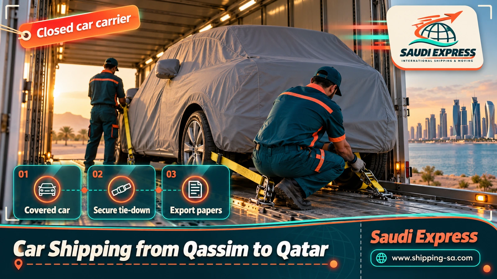 Car Shipping from Qassim to Qatar