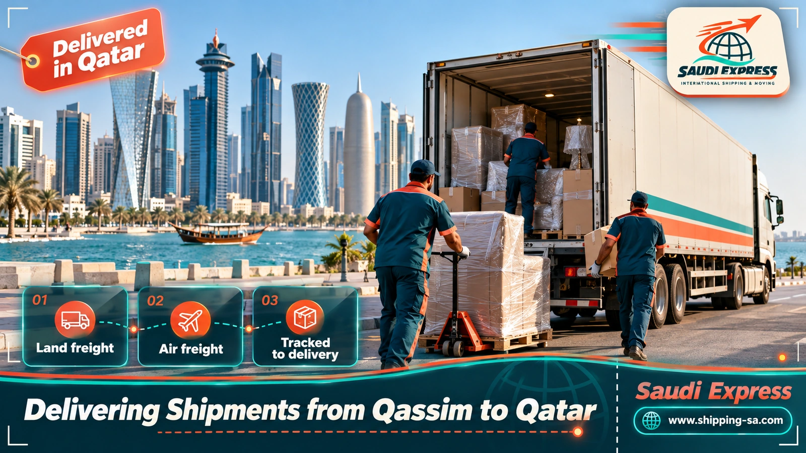 Delivering Shipments from Qassim to Qatar