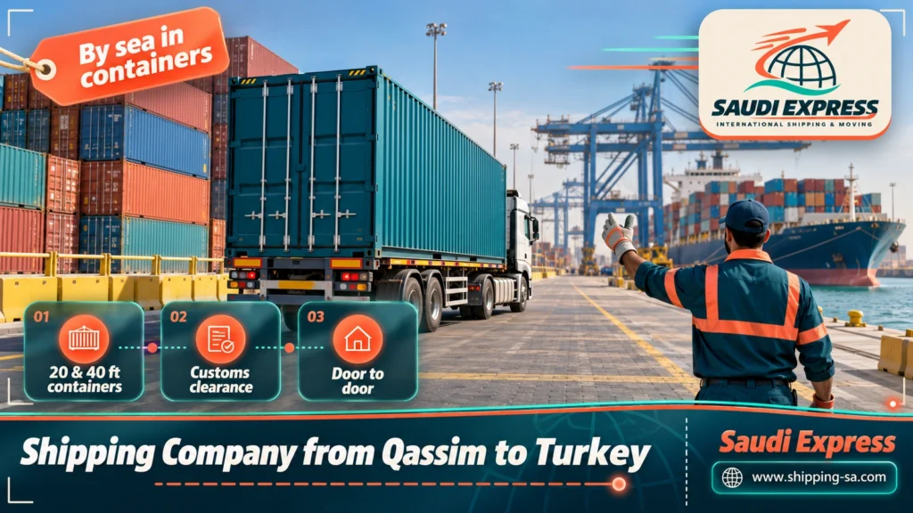 Shipping Company from Qassim to Turkey