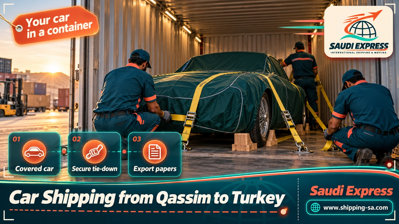 Car Shipping from Qassim to Turkey