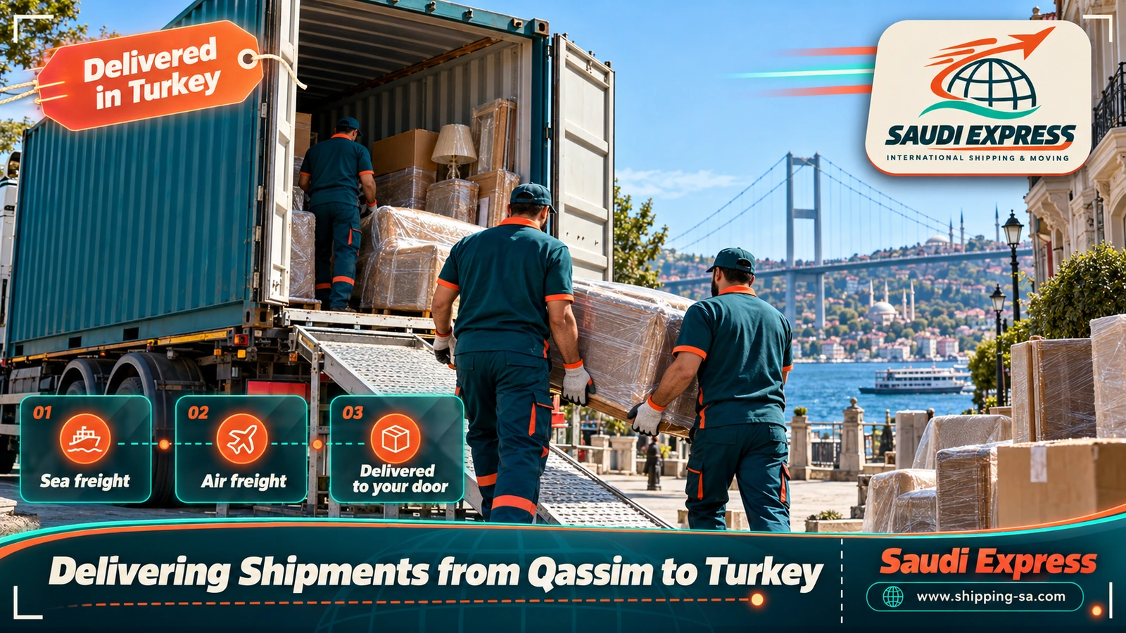Delivering Shipments from Qassim to Turkey