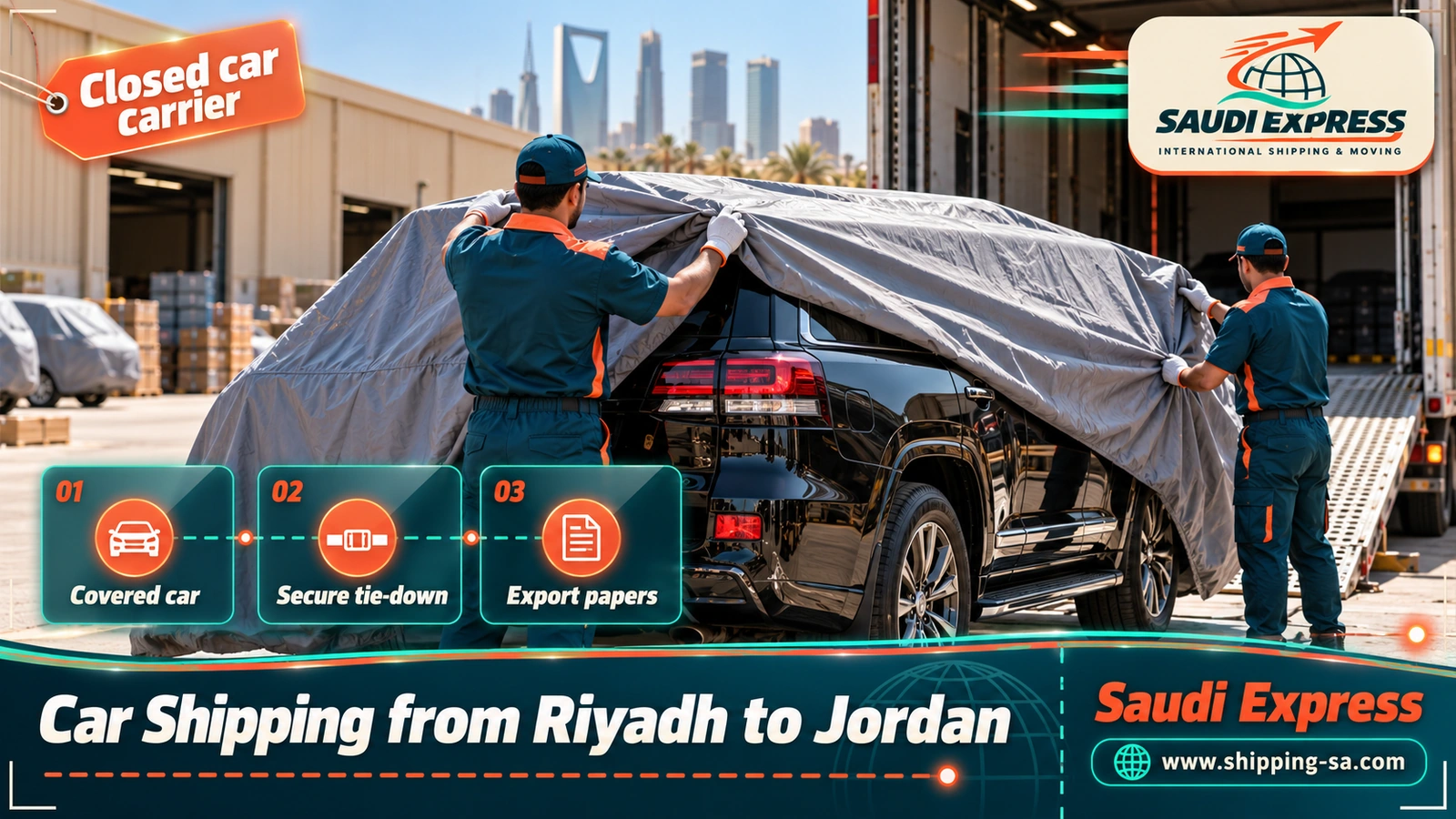 Car Shipping from Riyadh to Jordan