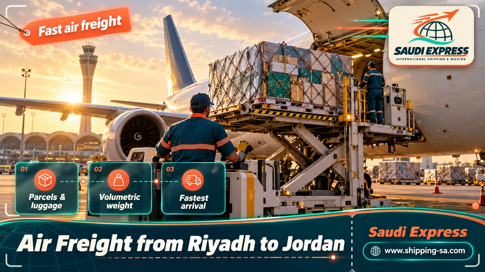 Air Freight from Riyadh to Jordan