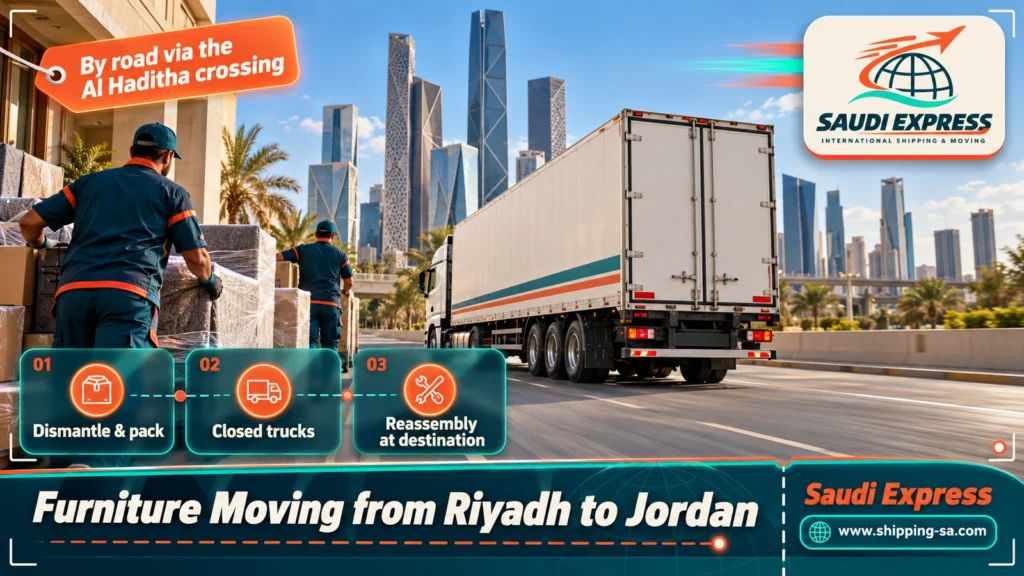 Furniture Moving from Riyadh to Jordan