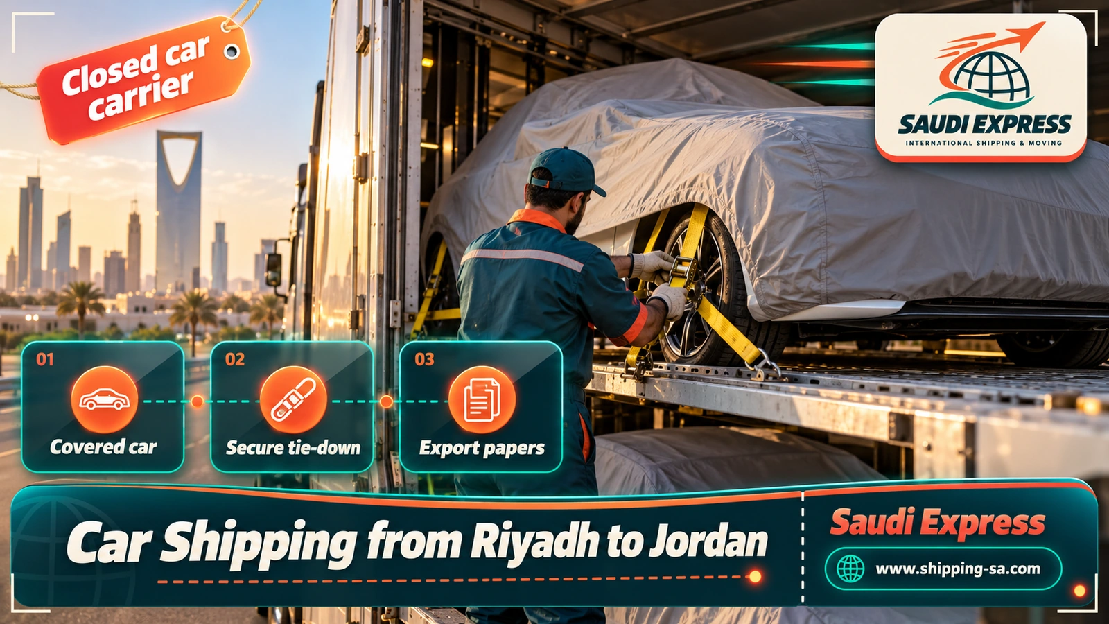 Car Shipping from Riyadh to Jordan
