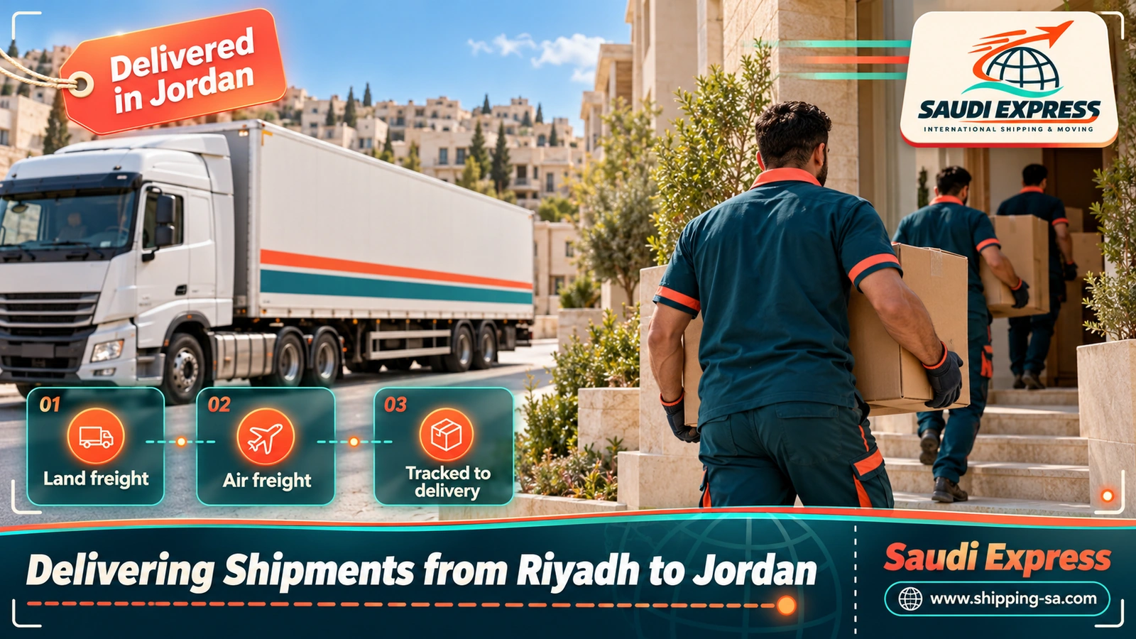 Delivering Shipments from Riyadh to Jordan