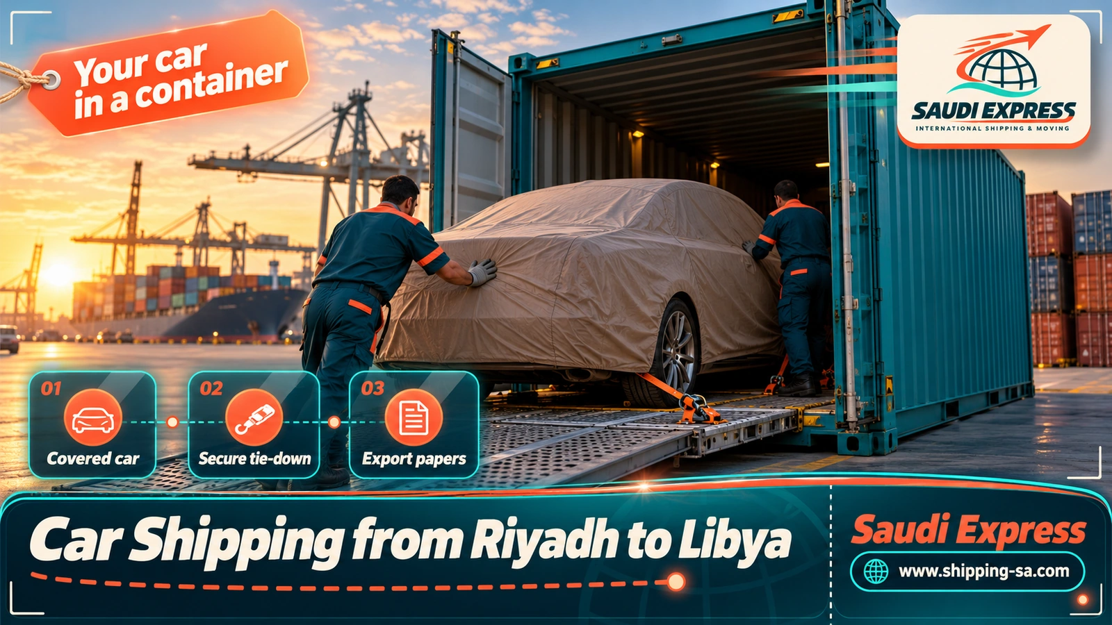 Car Shipping from Riyadh to Libya