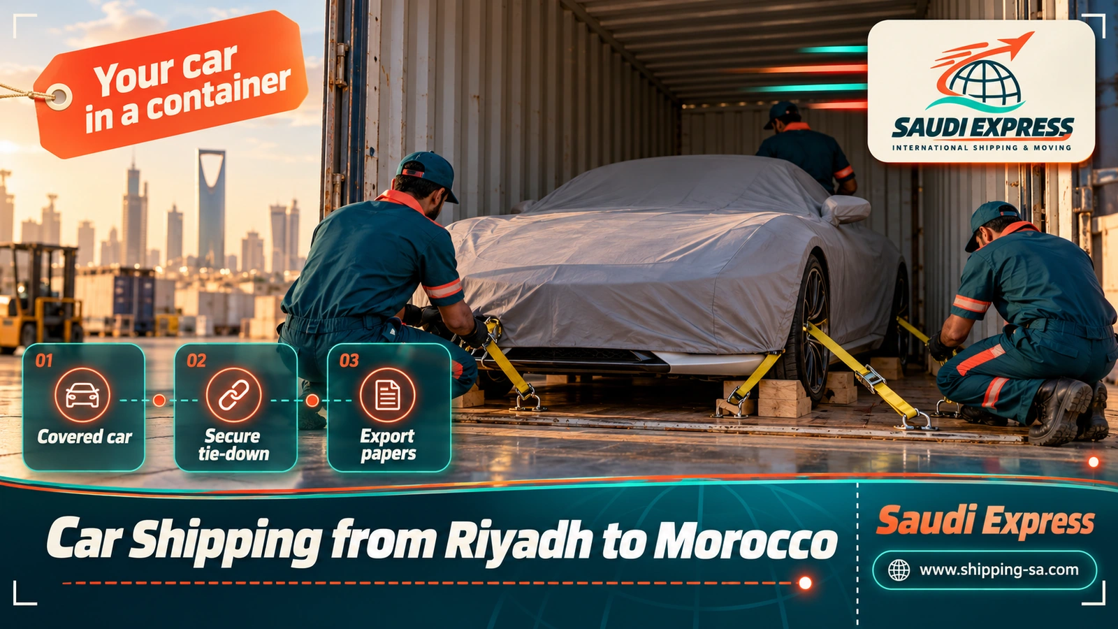 Car Shipping from Riyadh to Morocco