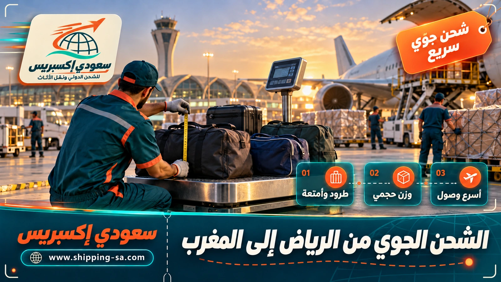 الشحن الجوي من الرياض إلى المغرب