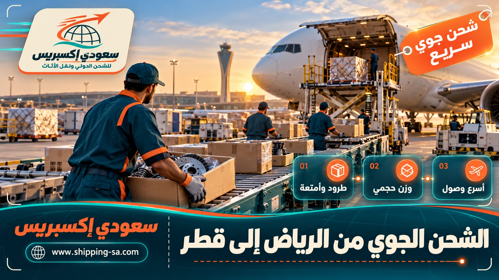 الشحن الجوي من الرياض إلى قطر