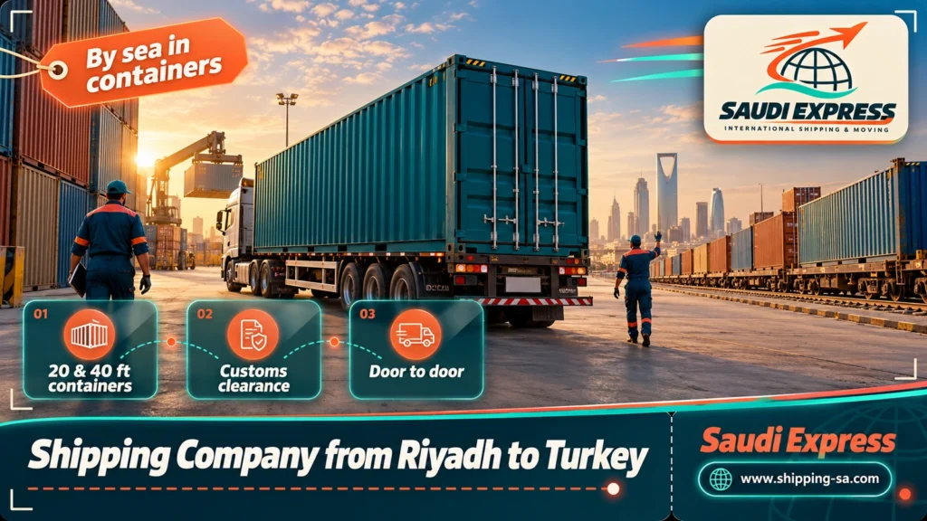 Shipping Company from Riyadh to Turkey