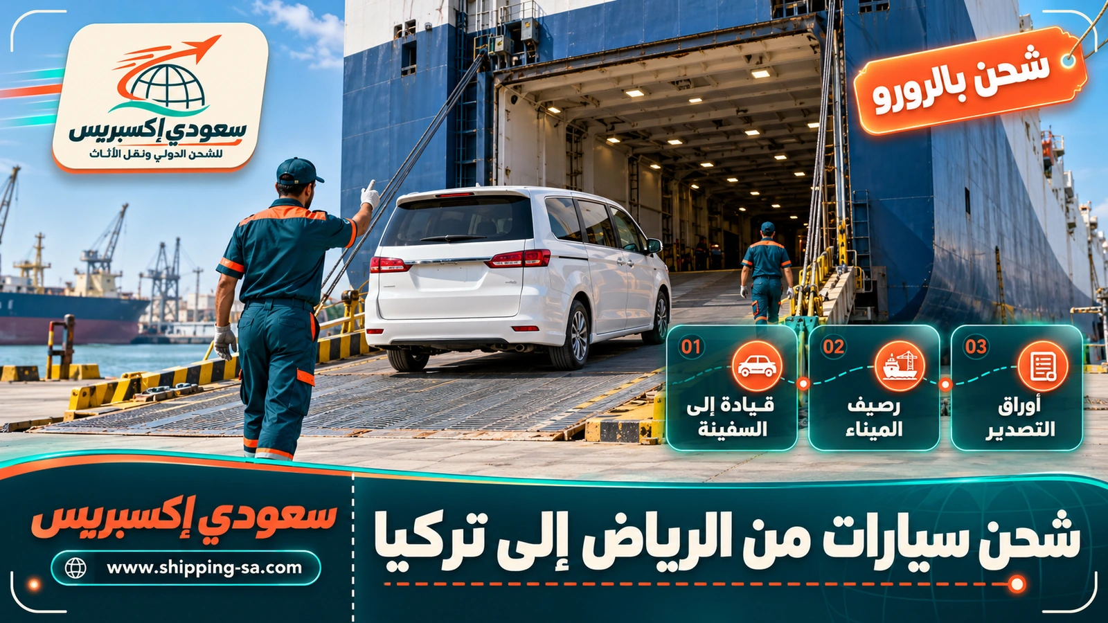 شحن سيارات من الرياض إلى تركيا