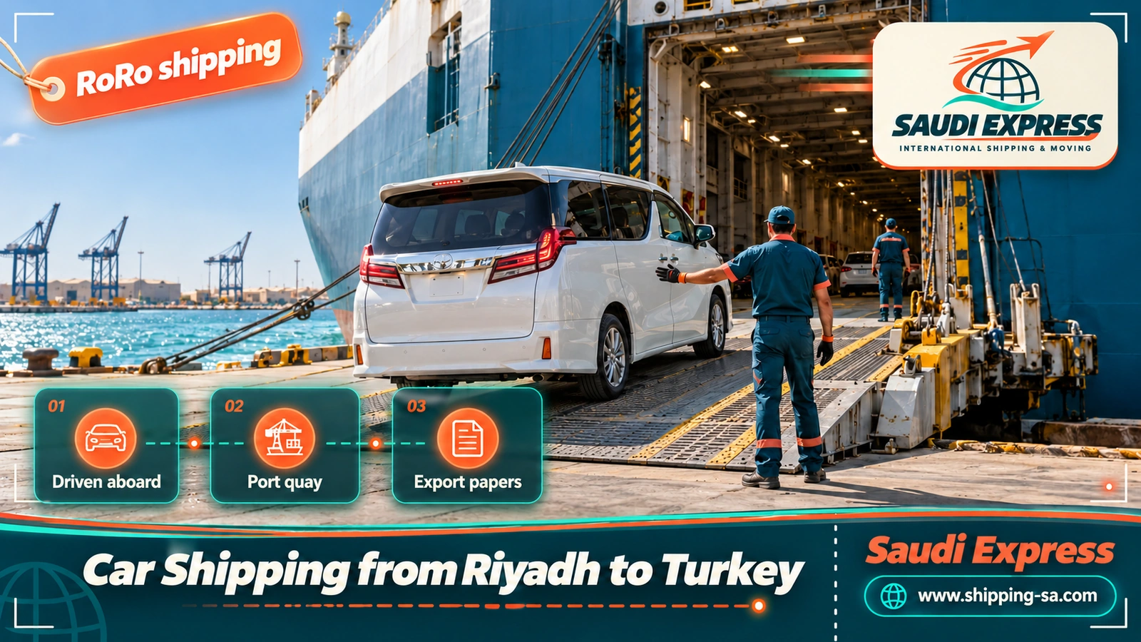 Car Shipping from Riyadh to Turkey
