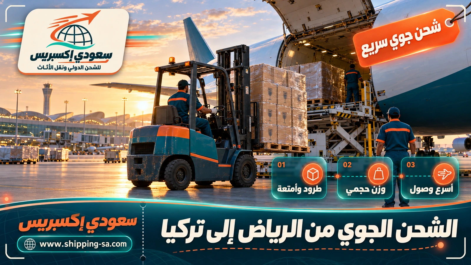الشحن الجوي من الرياض إلى تركيا