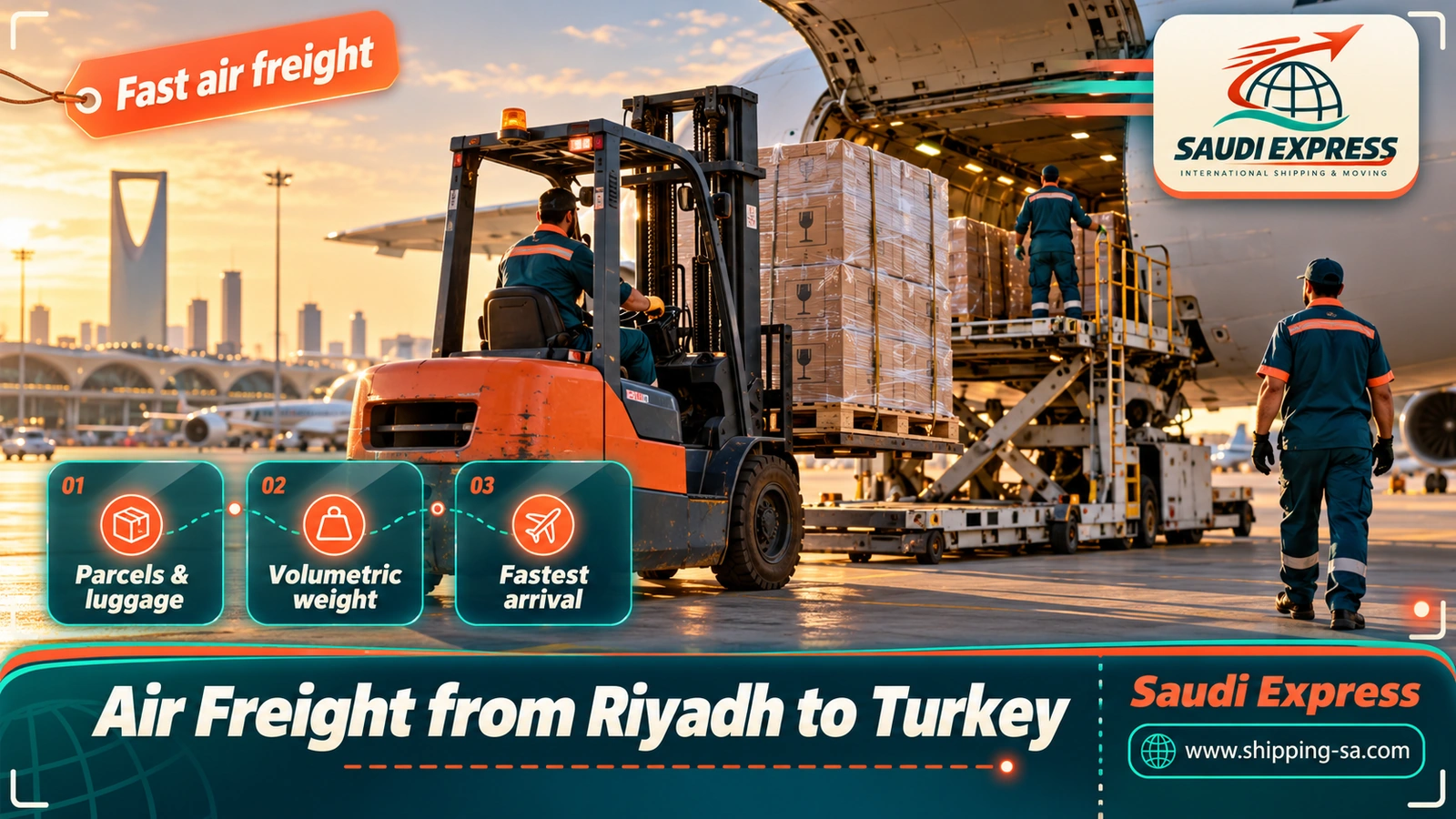Air Freight from Riyadh to Turkey