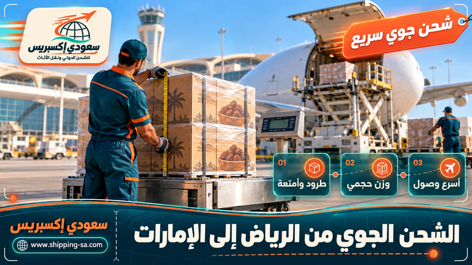 الشحن الجوي من الرياض إلى الإمارات