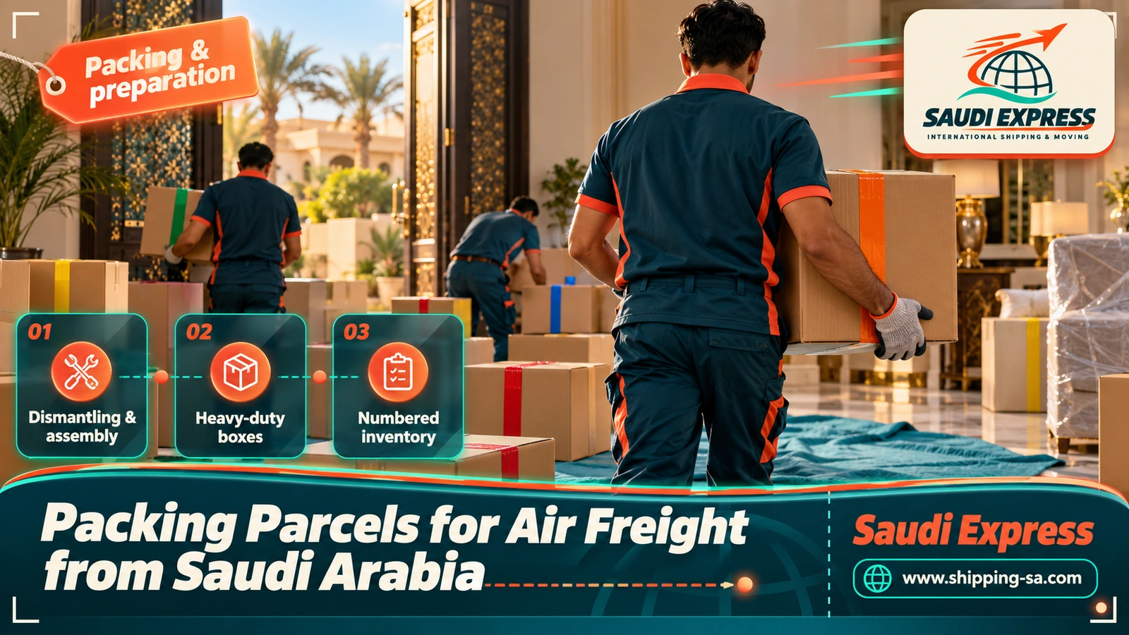 Packing Parcels for Air Freight from Saudi Arabia
