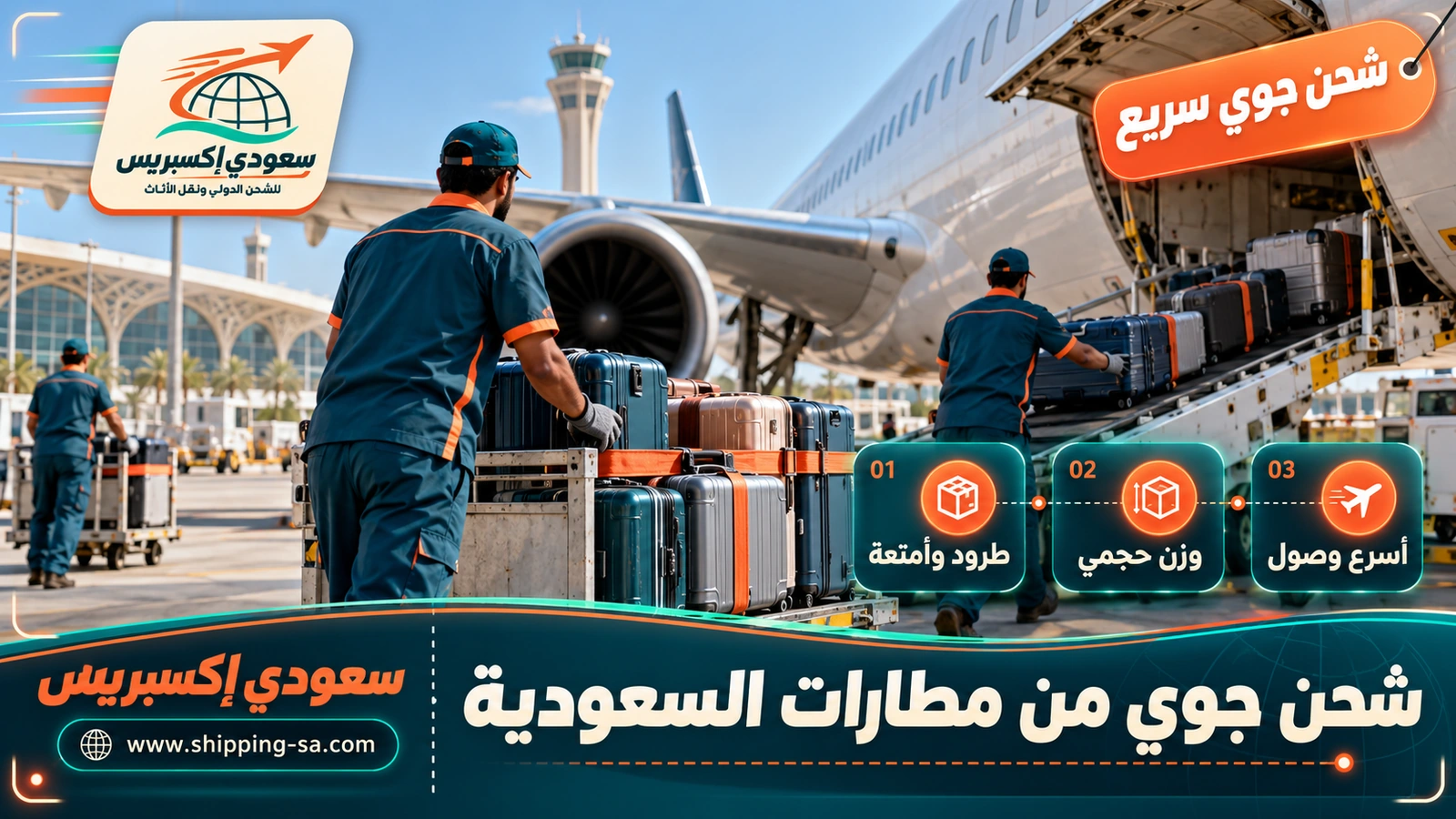 شحن جوي من مطارات السعودية