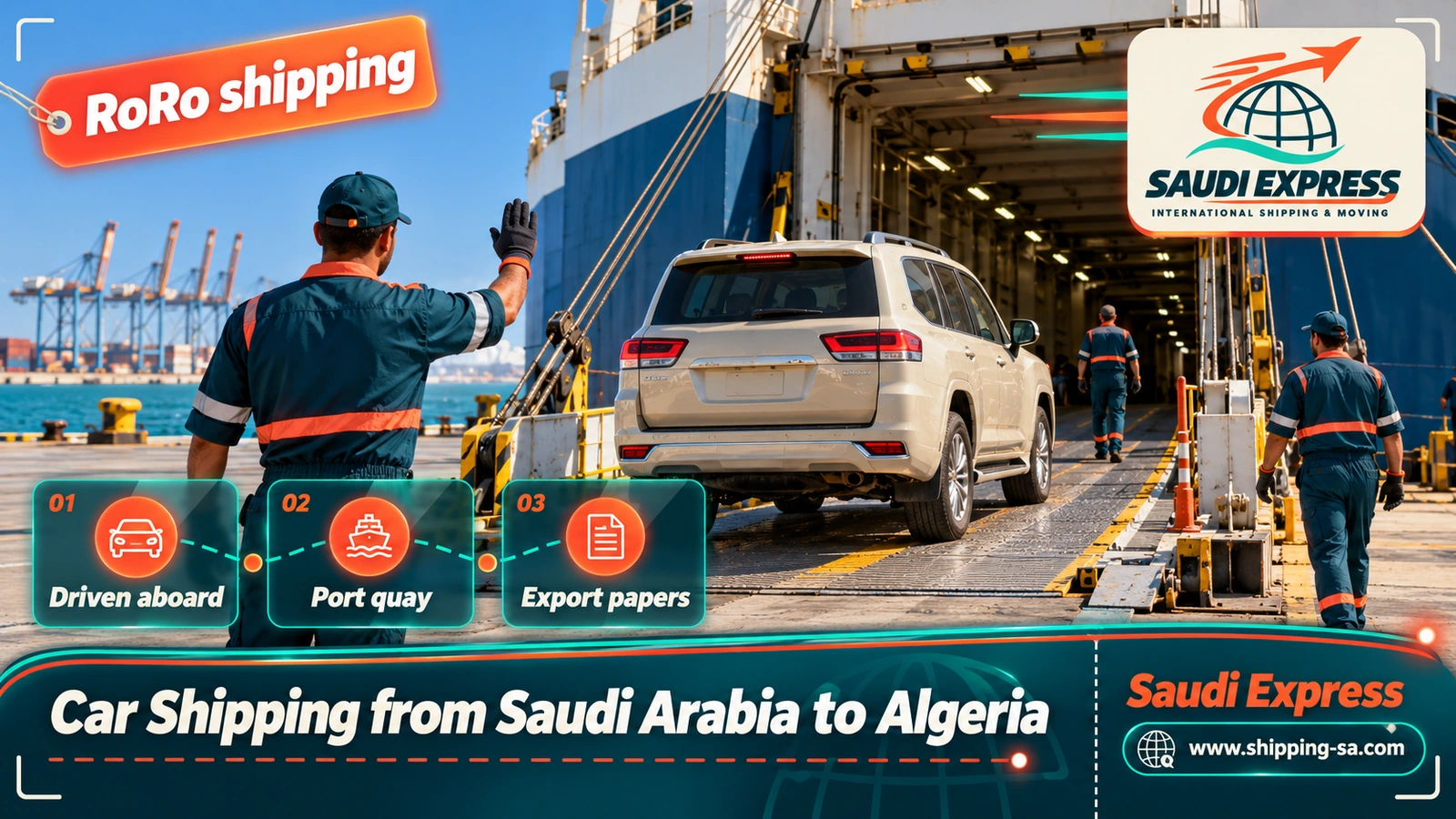 Car Shipping from Saudi Arabia to Algeria