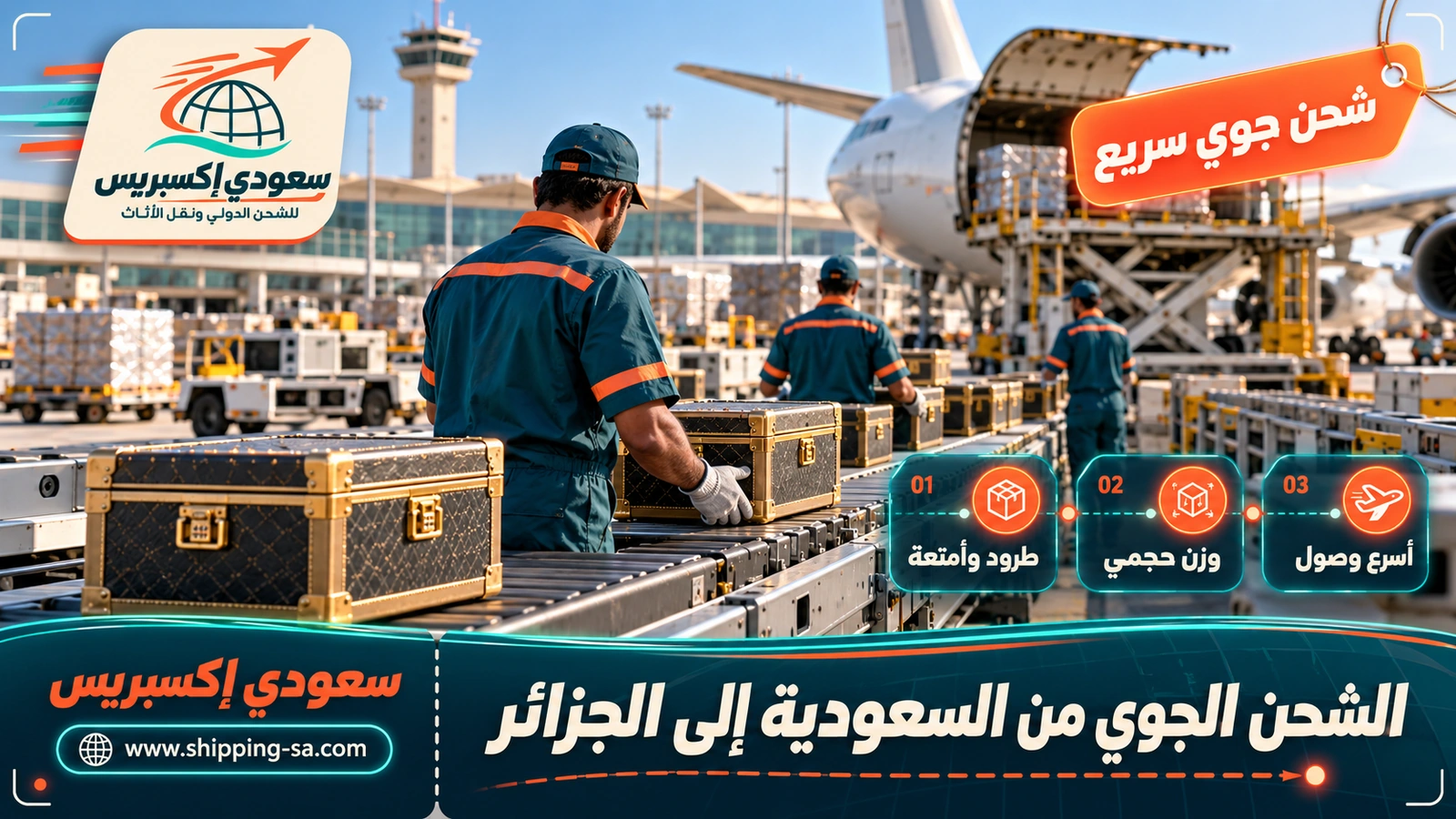 الشحن الجوي من السعودية إلى الجزائر