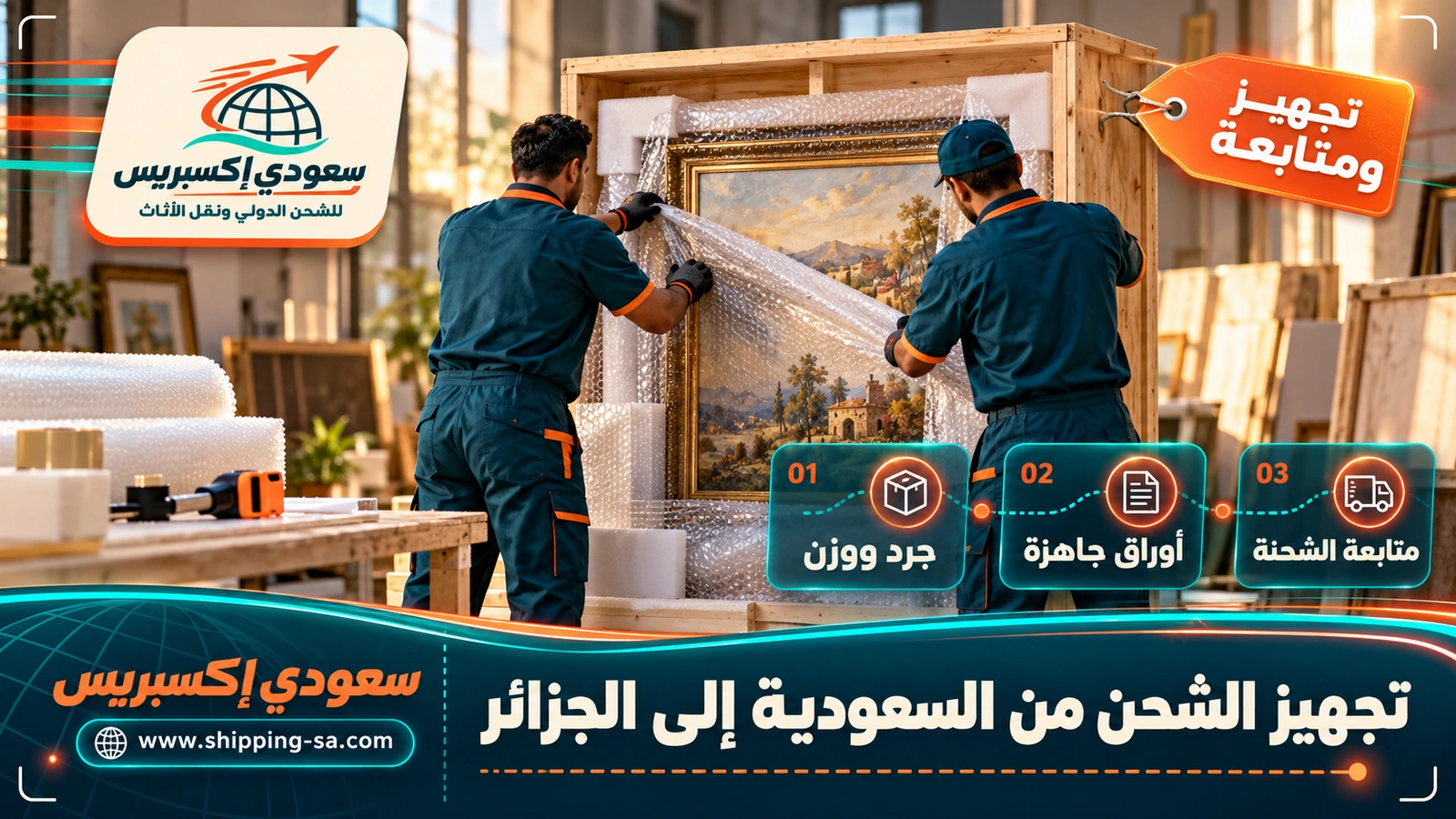 تجهيز الشحن من السعودية إلى الجزائر