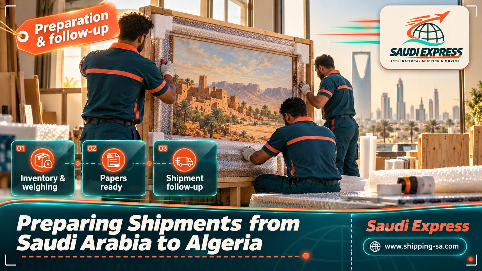 Preparing Shipments from Saudi Arabia to Algeria