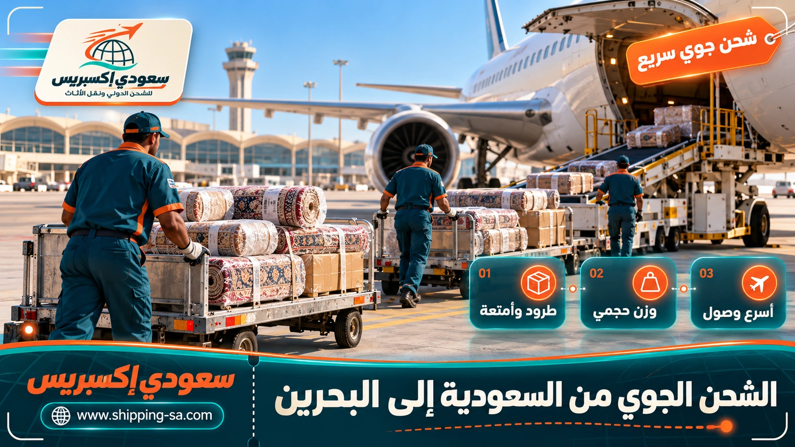 الشحن الجوي من السعودية إلى البحرين