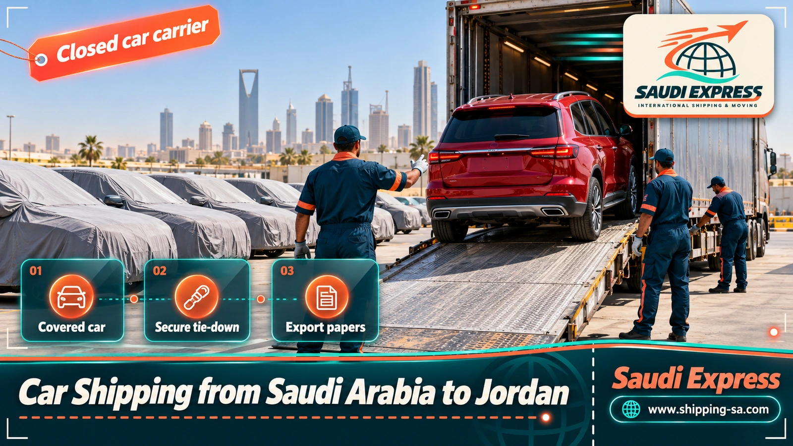 Car Shipping from Saudi Arabia to Jordan