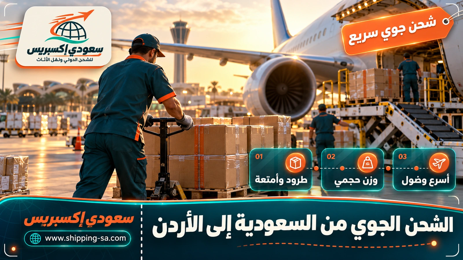 الشحن الجوي من السعودية إلى الأردن