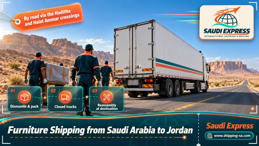 Furniture Shipping from Saudi Arabia to Jordan