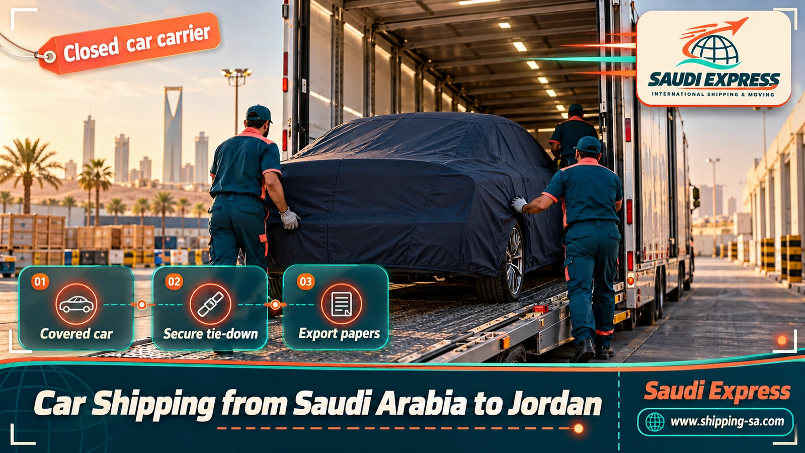 Car Shipping from Saudi Arabia to Jordan