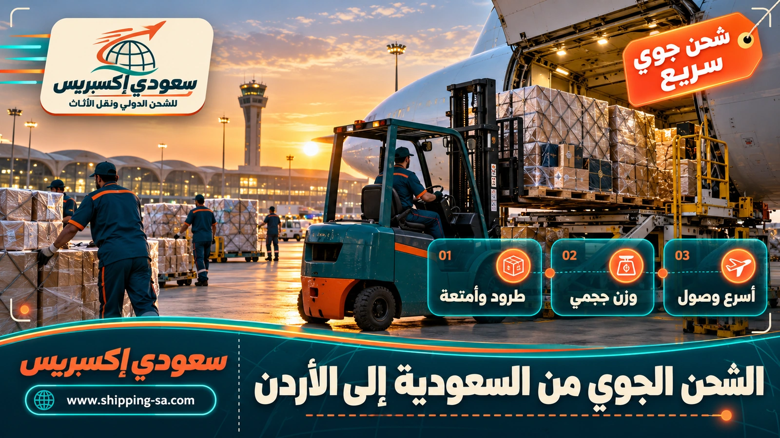 الشحن الجوي من السعودية إلى الأردن