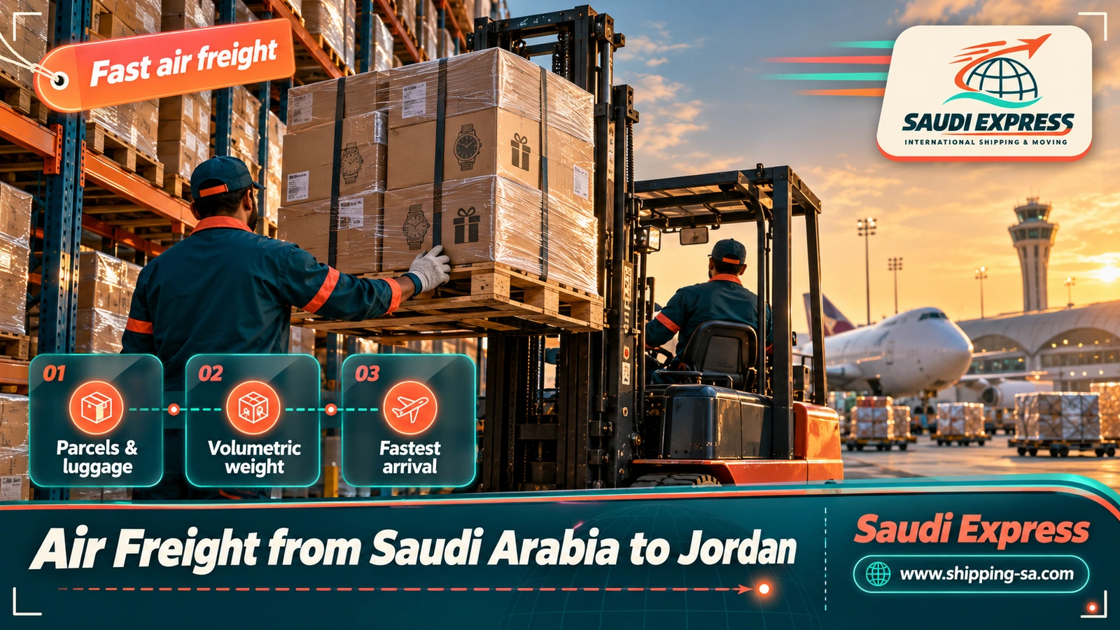 Air Freight from Saudi Arabia to Jordan