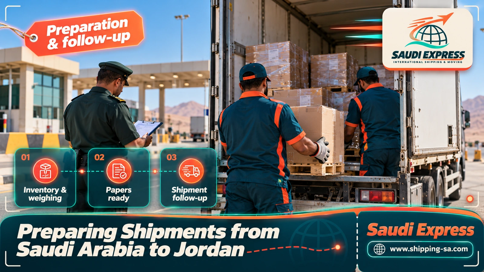 Preparing Shipments from Saudi Arabia to Jordan