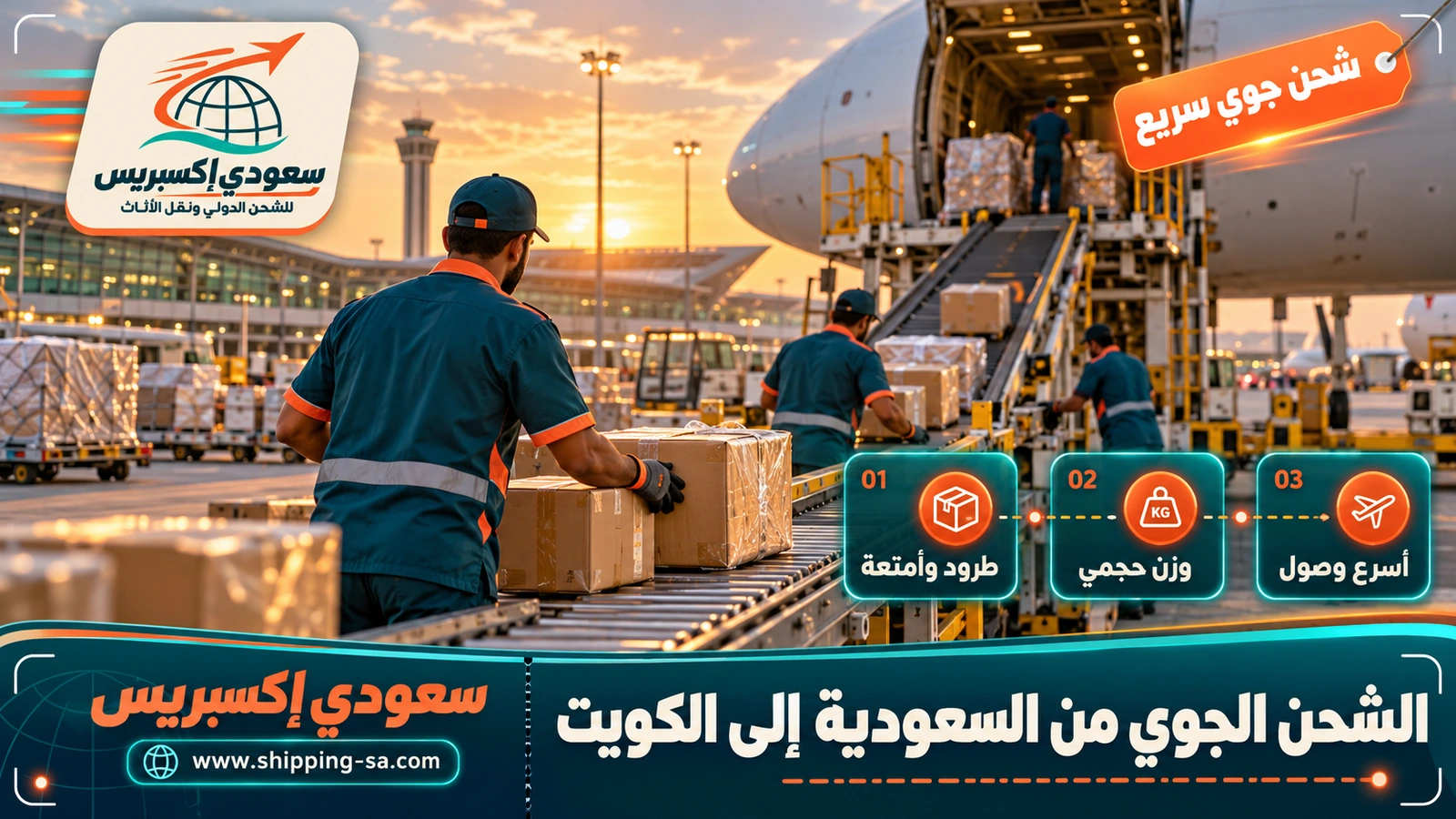 الشحن الجوي من السعودية إلى الكويت