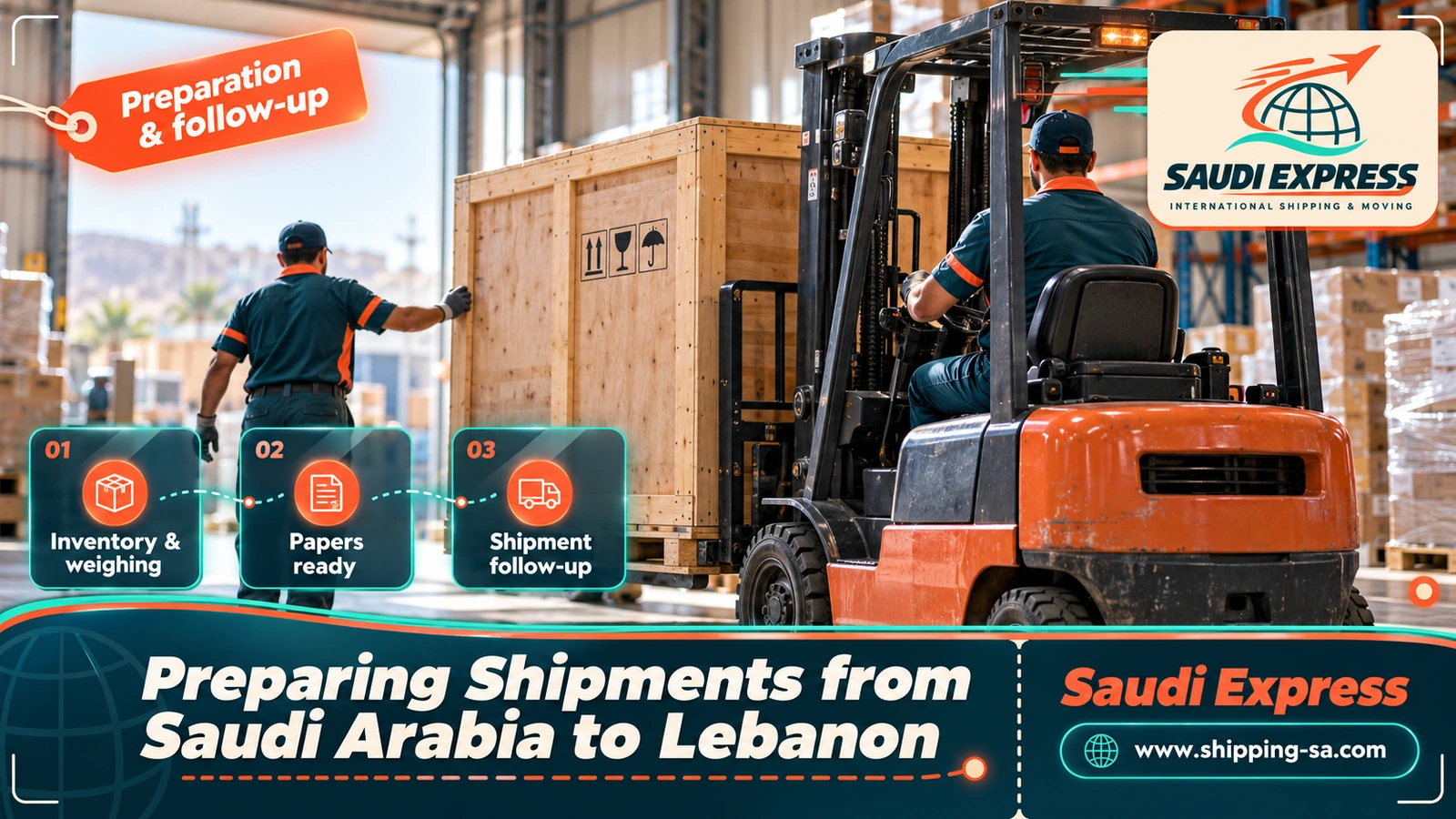 Preparing Shipments from Saudi Arabia to Lebanon