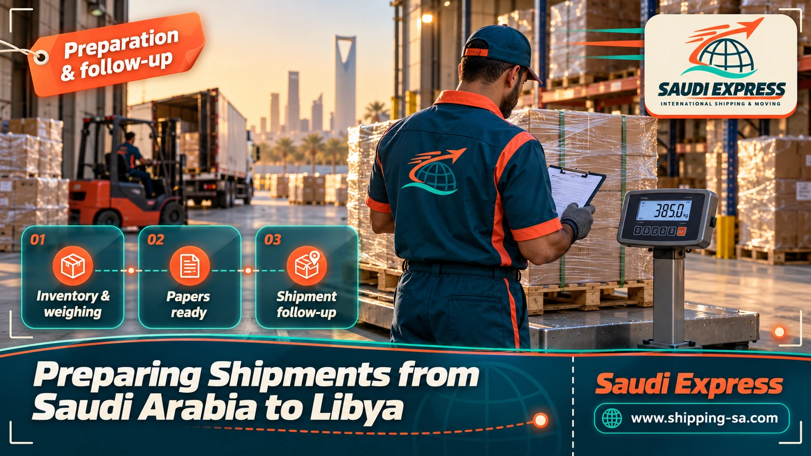 Preparing Shipments from Saudi Arabia to Libya
