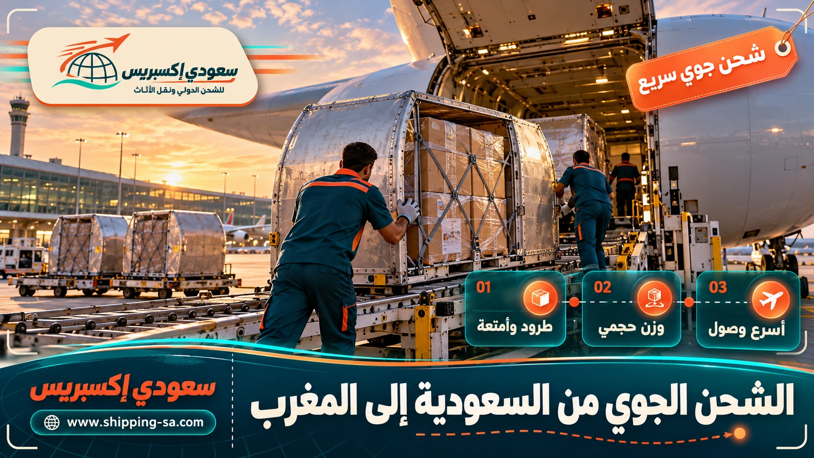 الشحن الجوي من السعودية إلى المغرب