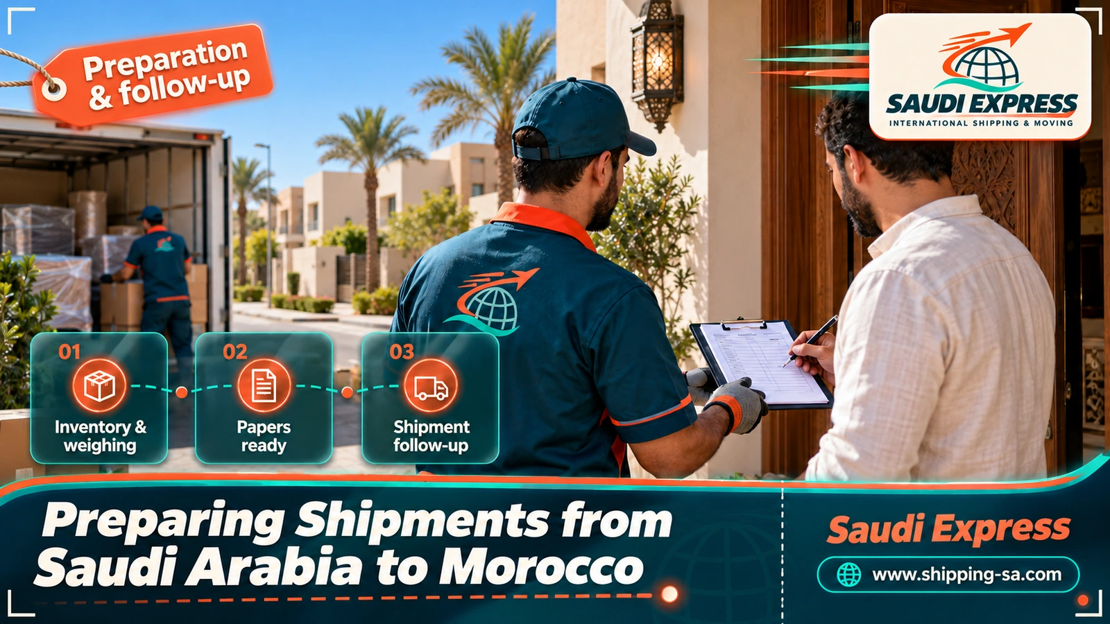 Preparing Shipments from Saudi Arabia to Morocco