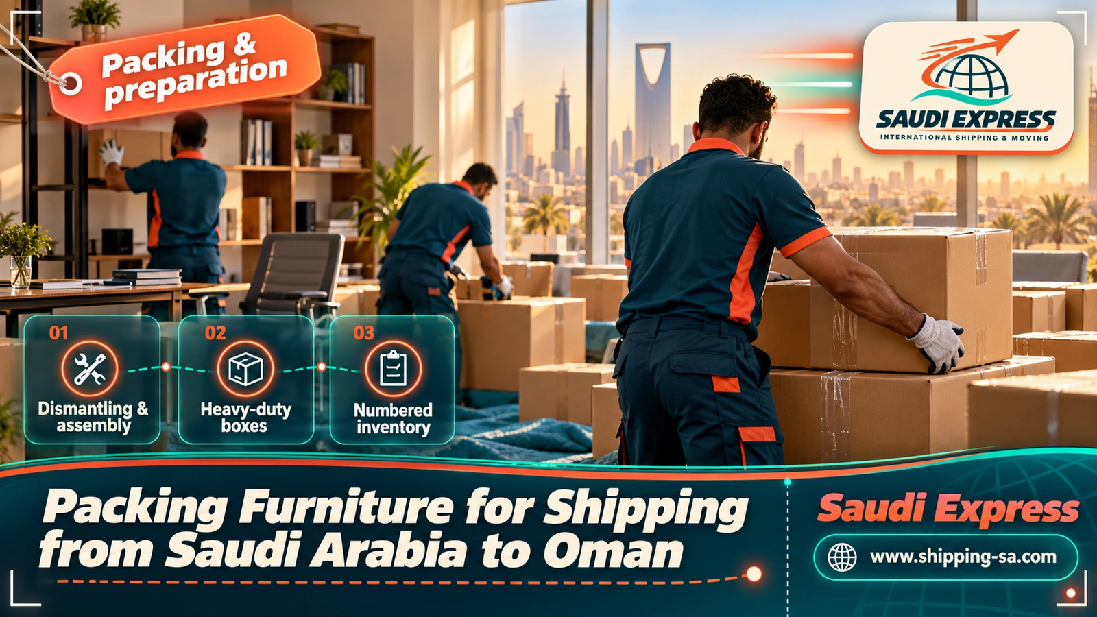 Packing Furniture for Shipping from Saudi Arabia to Oman